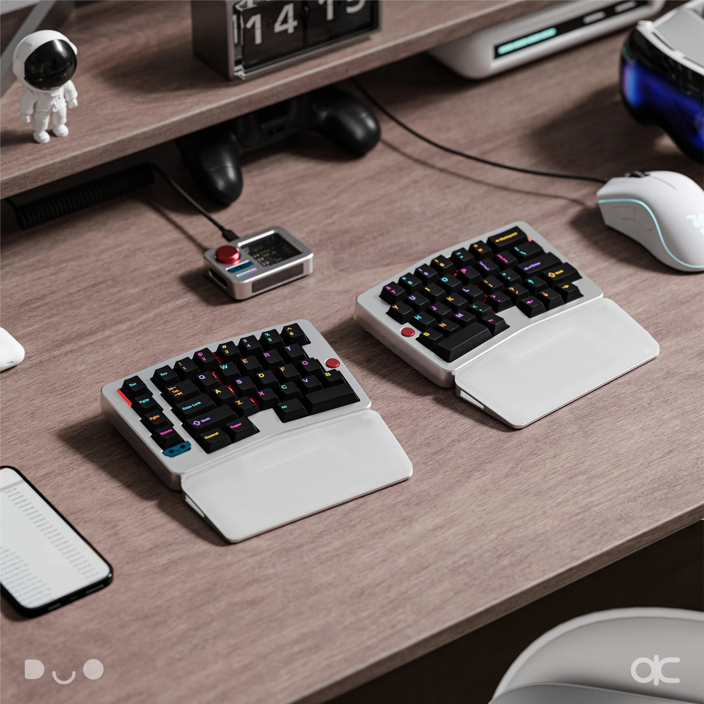 QK Alice Duo - Keyboard Kit (Includes Wrist Rest)